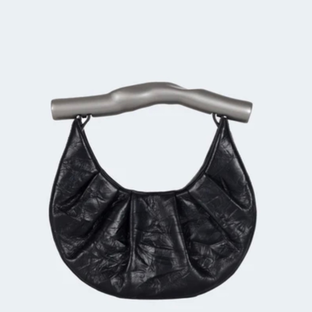 Puppet and puppets crushed handle hobo purse